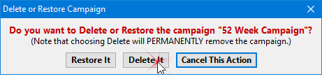Deleting a Campaign Deleting a Campaign