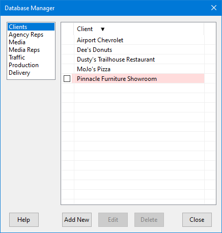 Database Manager