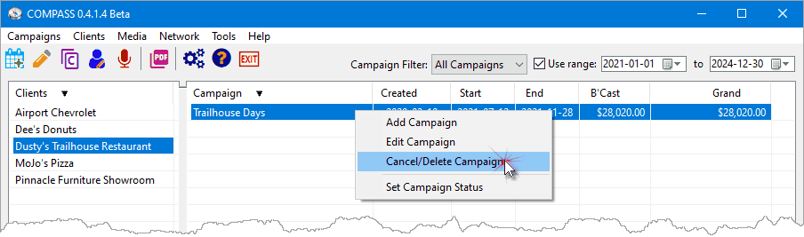 Canceling a Campaign Canceling a Campaign