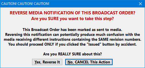 Reversing Issue to Media Notification