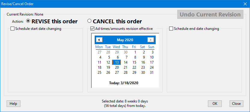 Revising an Order