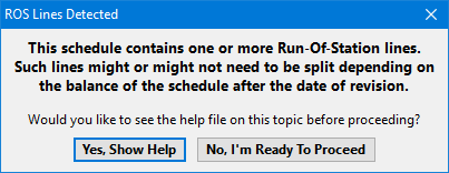 ROS Line Split Alert ROS Line Split Alert