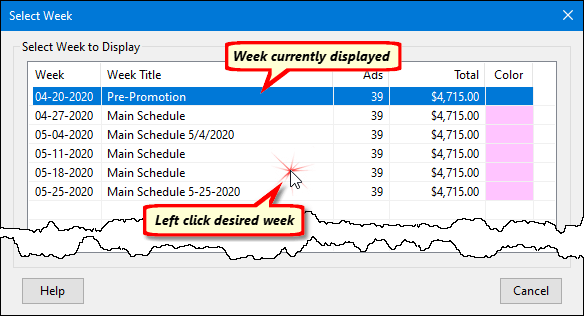 Select Week Window