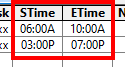Start/End Time Start/End Time