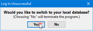 Switching to Local Mode